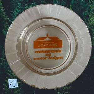 Howard Johnson's Glass Clear Trinket Dish
